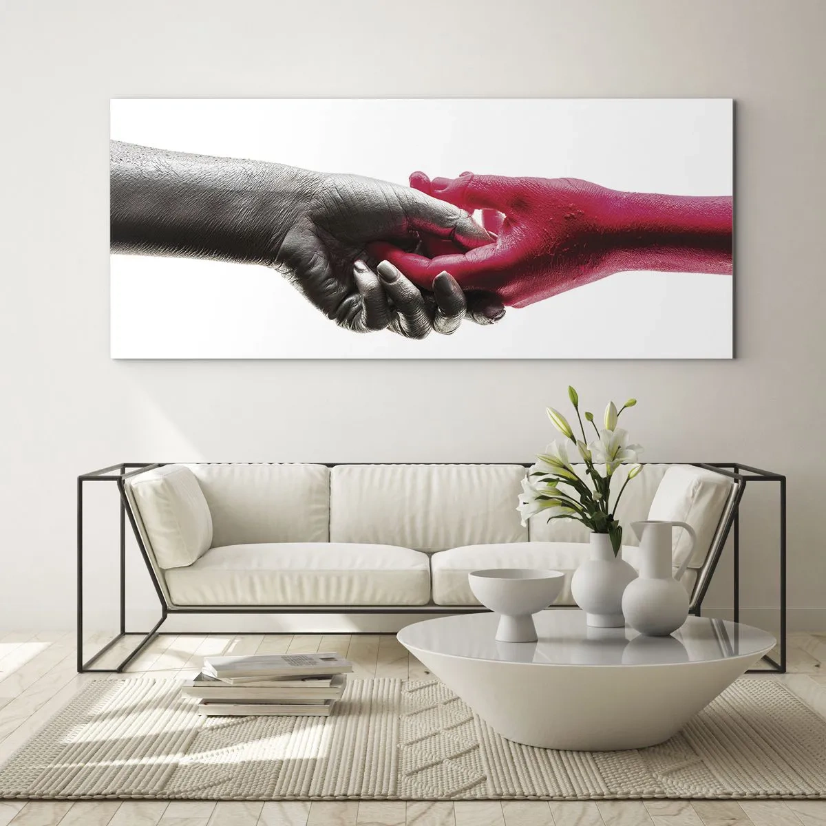 Quadro su vetro - Insieme, sebbene diversi - 100x40 cm