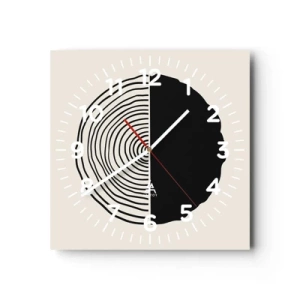 Orologio da parete - Orologio in Vetro - A metà - 30x30 cm