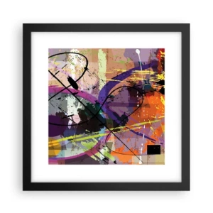 Poster in cornice nera - Per la via diritta o tortuosa - 30x30 cm