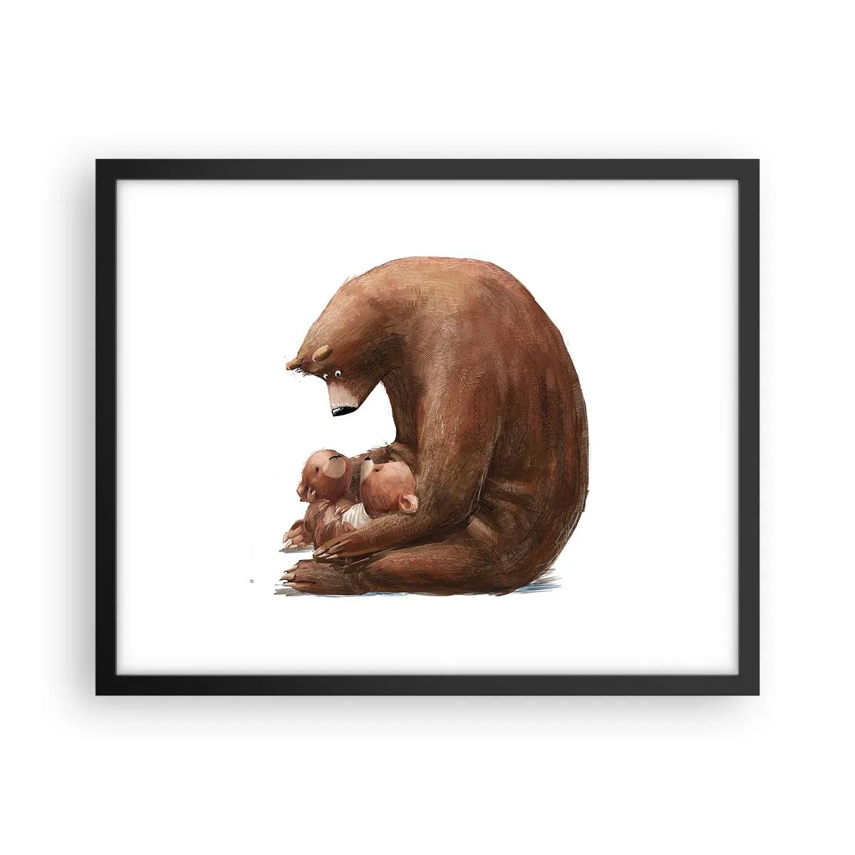 Poster in cornice nera - Sogni d'oro, bambini - 50x40 cm