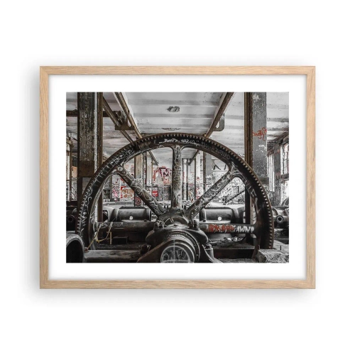 Poster in cornice rovere chiaro - La vita segreta della fabbrica - 50x40 cm