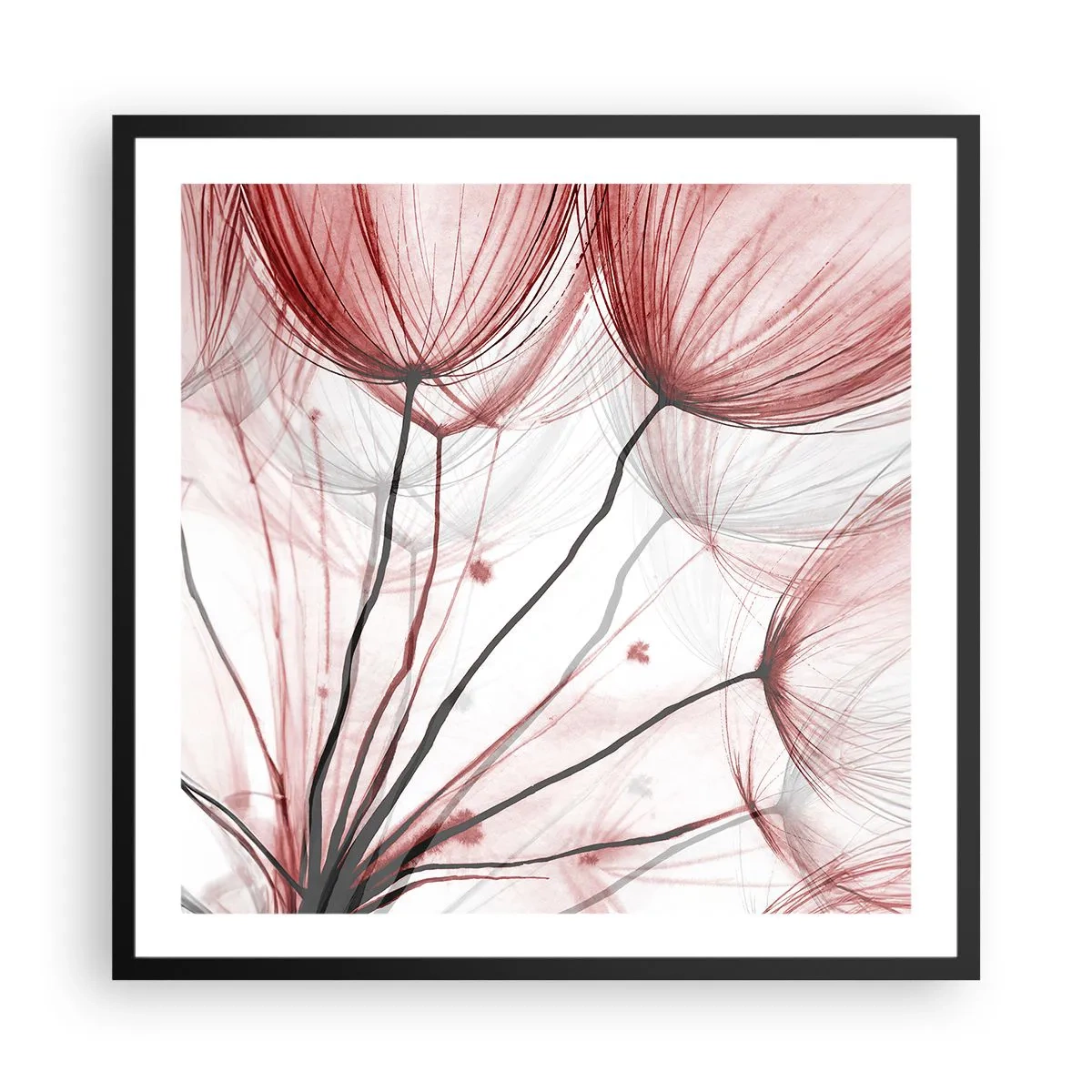 Poster in cornice nera - Prima del decollo - 60x60 cm