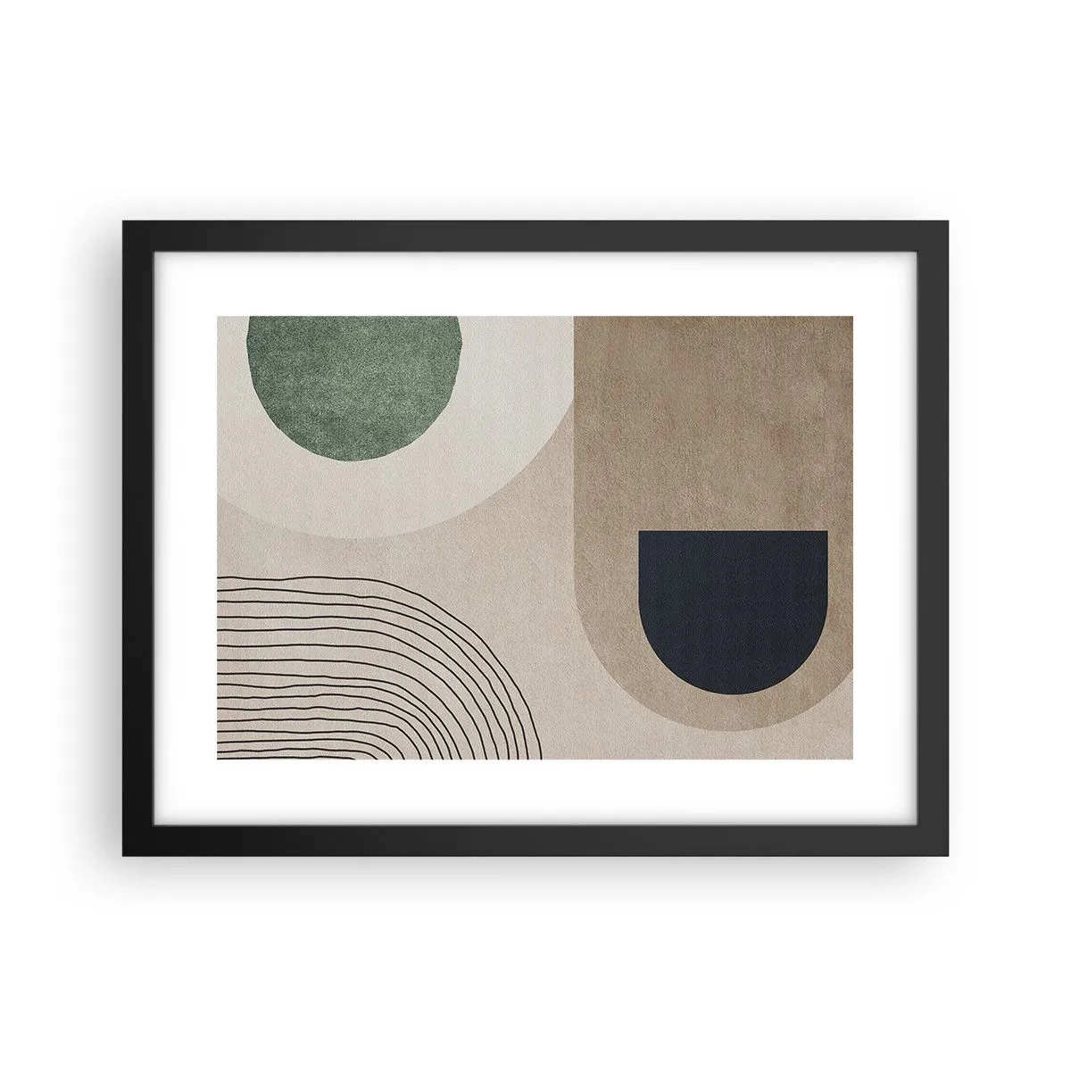Poster in cornice nera - La mitezza dell'ovale - 40x30 cm