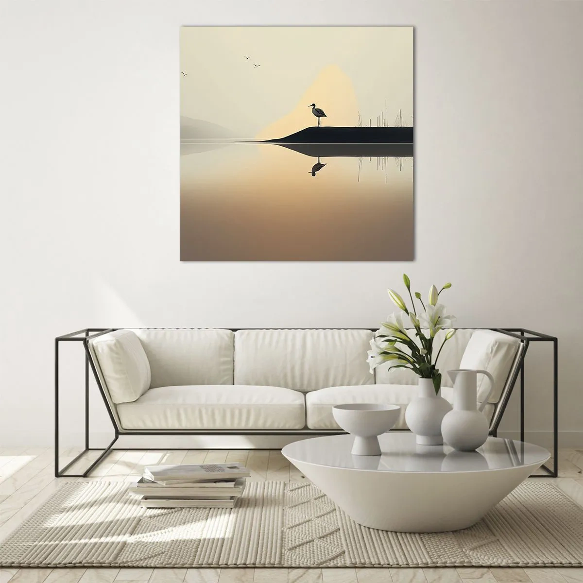 Quadro su vetro - Il signore del lago - 40x40 cm