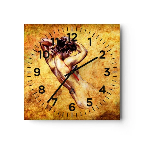 Orologio da parete - Orologio in Vetro - Nuda, ma sempre misteriosa - 40x40 cm