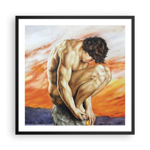 Poster in cornice nera - Immerso in se stesso - 60x60 cm