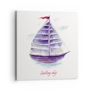 Quadro su tela - Stampe su Tela - Gonfie vele e mare calmo - 70x70 cm