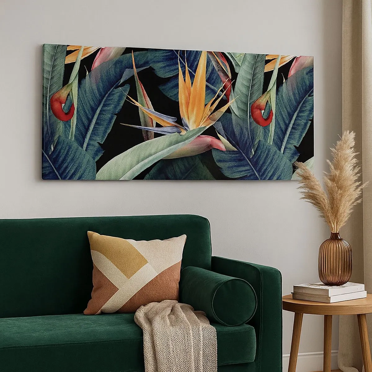 Quadro su tela - Stampe su Tela - I fiori fiammeggianti dei tropici - 100x40 cm