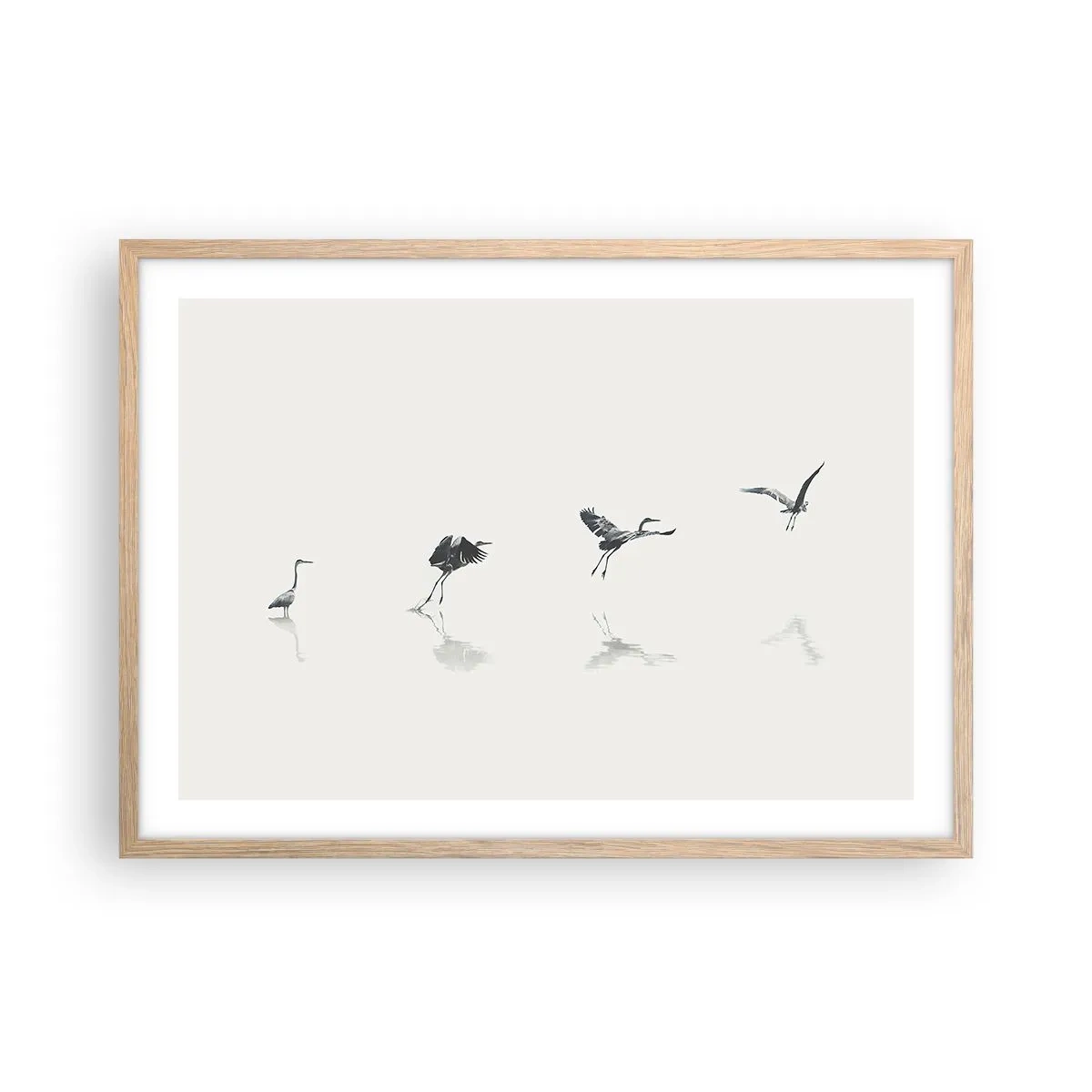 Poster in cornice rovere chiaro - Quattro semplici passi - 70x50 cm