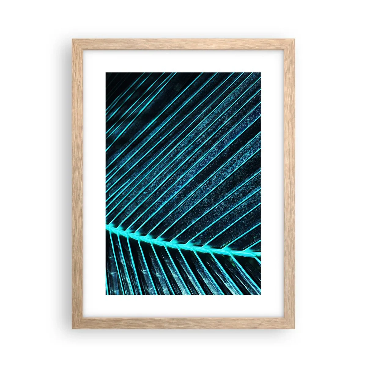 Poster in cornice rovere chiaro - La struttura del verde - 30x40 cm