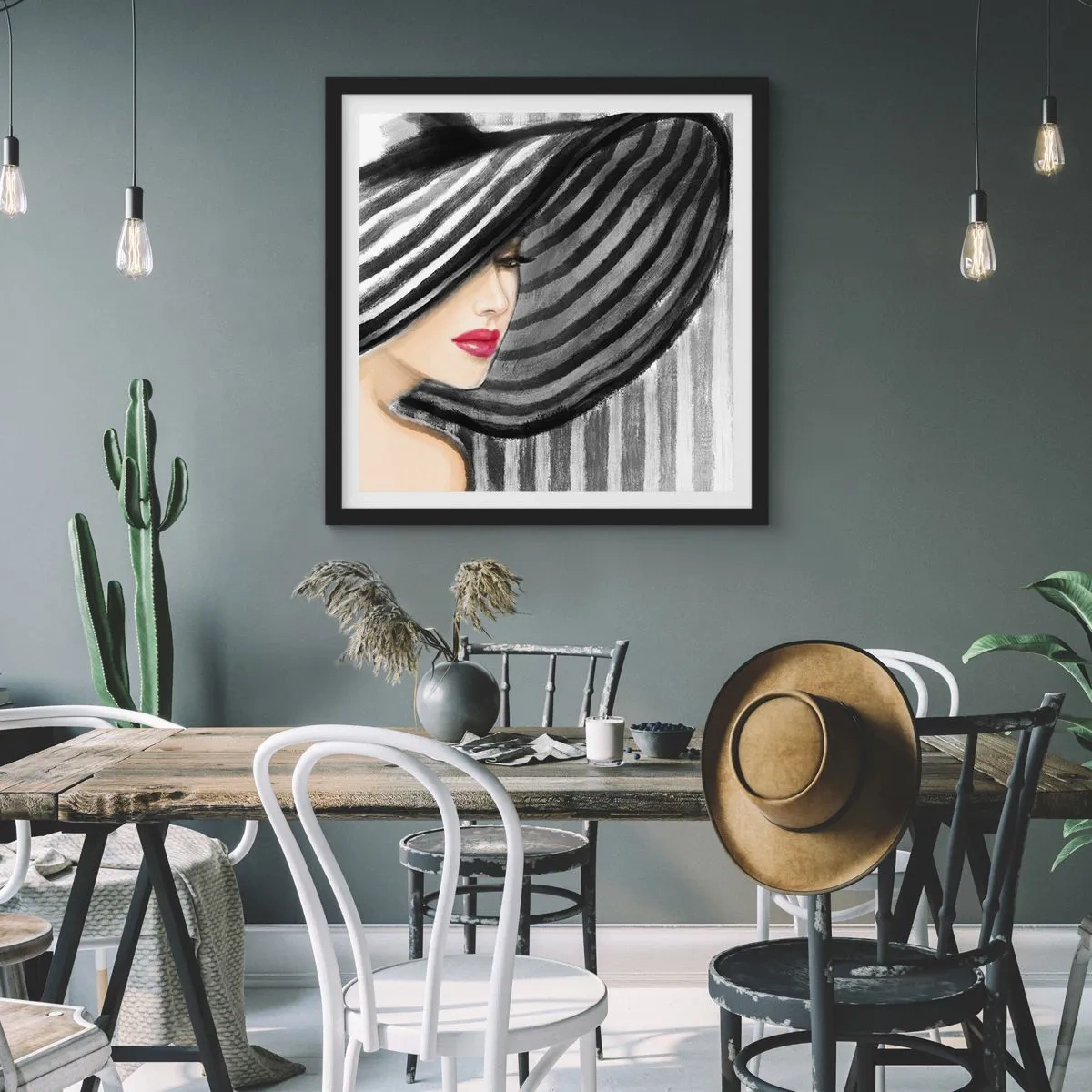 Poster in cornice nera - Dove trovarti? - 30x30 cm