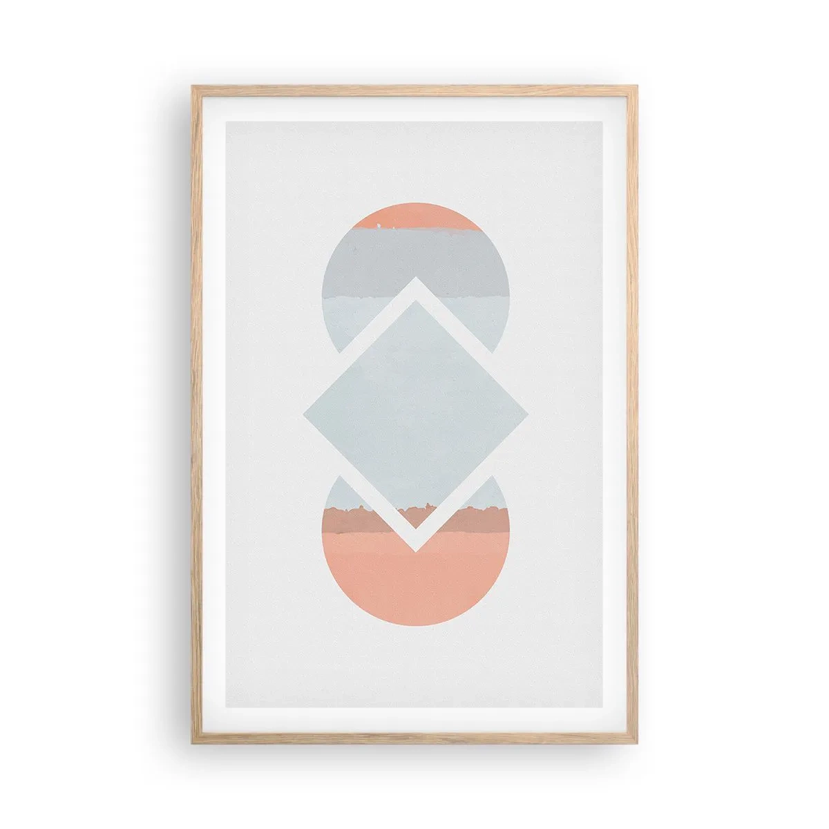 Poster in cornice rovere chiaro - La situazione è chiara - 61x91 cm