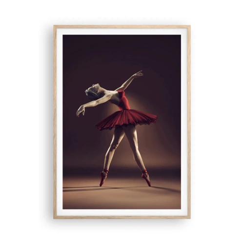 Poster in cornice rovere chiaro - Prima ballerina - 70x100 cm