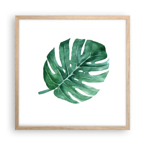 Poster in cornice rovere chiaro - Concetto verde - 50x50 cm