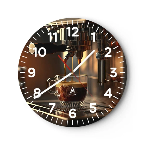 Orologio da parete - Orologio in Vetro - Miscela sensuale - 30x30 cm