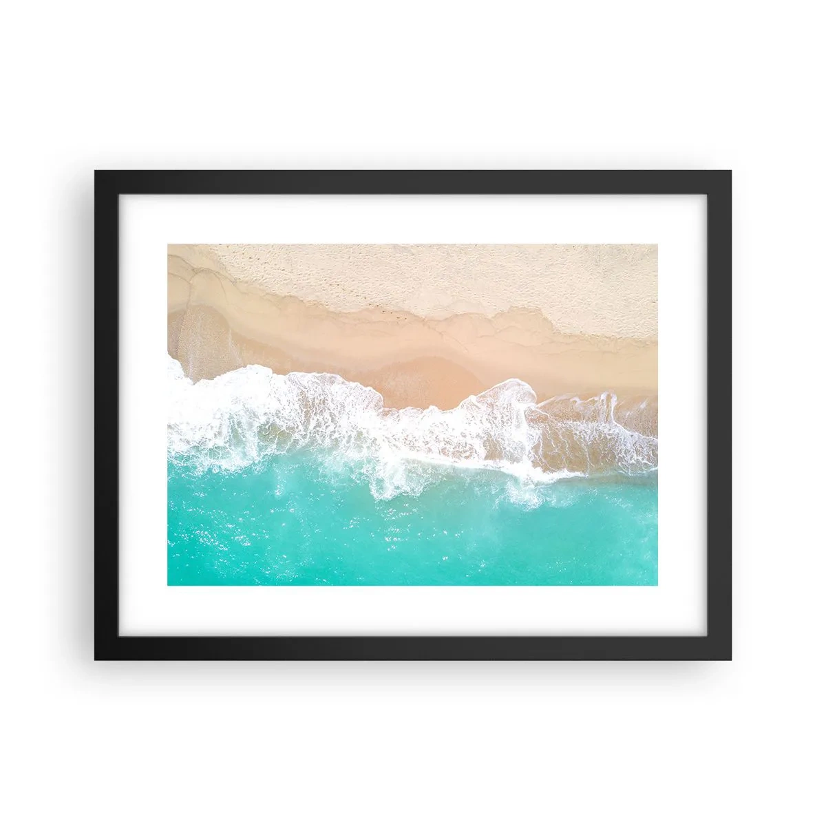 Poster in cornice nera - Un tocco carezzevole - 40x30 cm