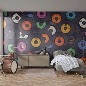 Fotomurali Autoadesivo Deluxe Sticker - I colori della classicità - Vinile, Musica, Vintage ▾ - 300x210 cm