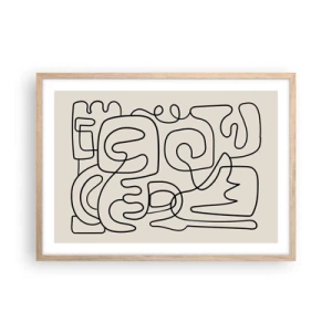 Poster in cornice rovere chiaro - Segui il percorso - 70x50 cm