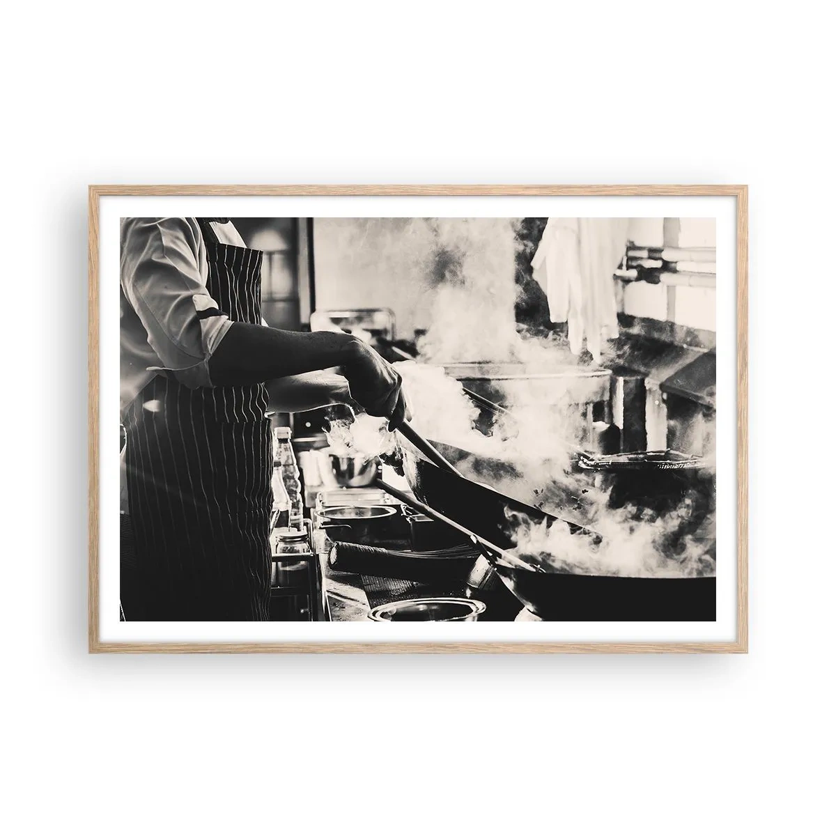 Poster in cornice rovere chiaro - L'alchimia dei sapori - 100x70 cm