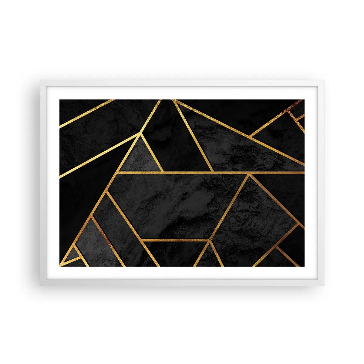 Poster in cornice bianca - Oscurità e luce - 70x50 cm