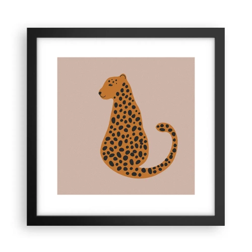Poster in cornice nera - Il leopardo è un motivo di moda - 30x30 cm