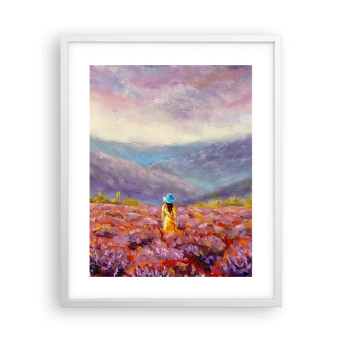 Poster in cornice bianca - Nel mondo di lavanda - 40x50 cm