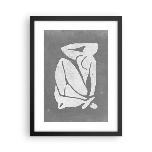 Poster in cornice nera - Pensierosa - 30x40 cm