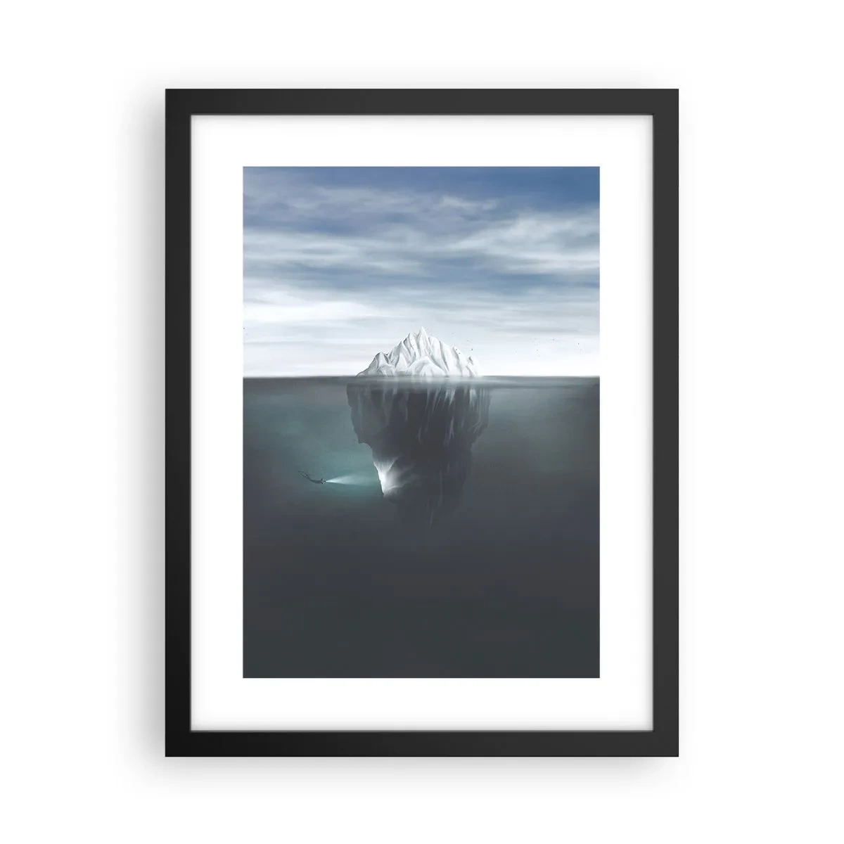 Poster in cornice nera - Mistero sottomarino - 30x40 cm