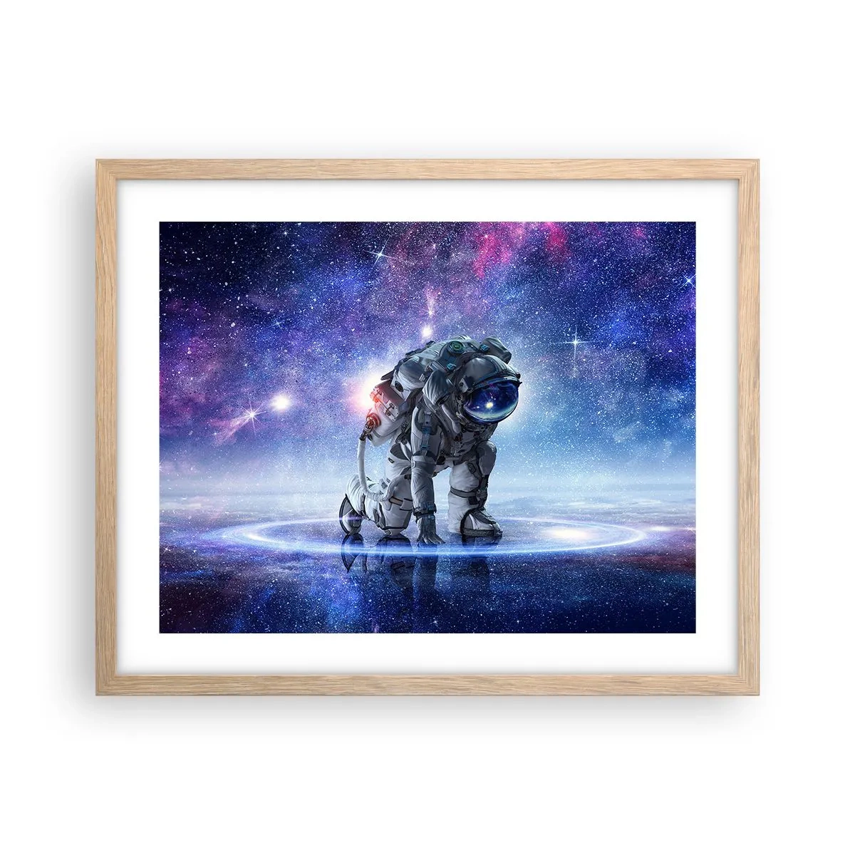 Poster in cornice rovere chiaro - Il cielo stellato sopra di me - 50x40 cm