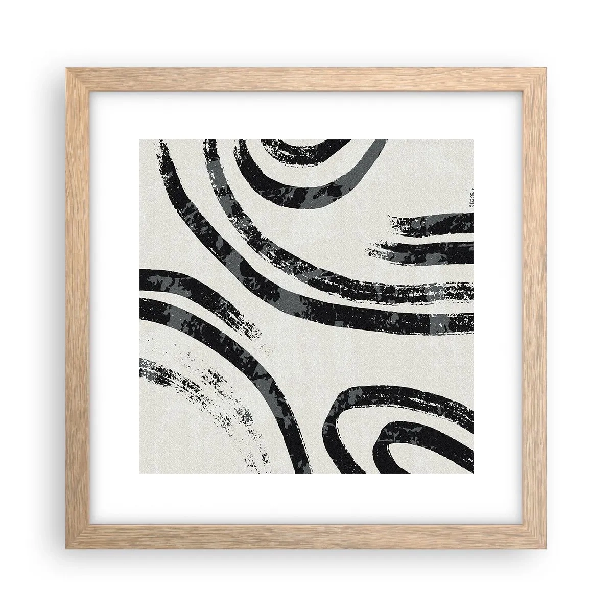 Poster in cornice rovere chiaro - Interrotto a metà - 30x30 cm