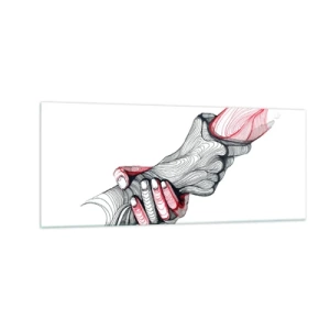 Quadro su vetro - Sei in buone mani - 100x40 cm