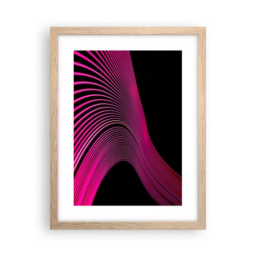 Poster in cornice rovere chiaro - Il viale della luce - 30x40 cm