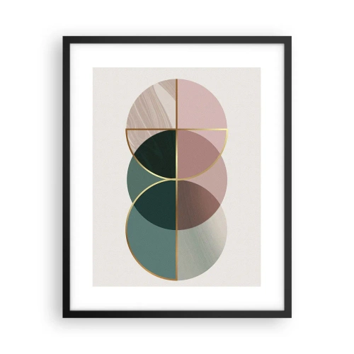 Poster in cornice nera - Un cerchio dietro l'altro... - 40x50 cm
