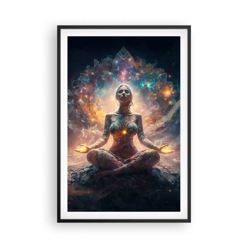 Poster in cornice nera - Un flusso di energia buona - 61x91 cm