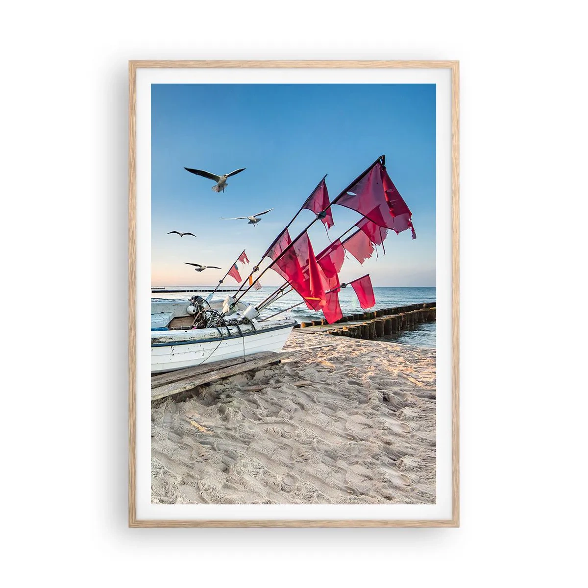 Poster in cornice rovere chiaro - Meritato riposo - 70x100 cm