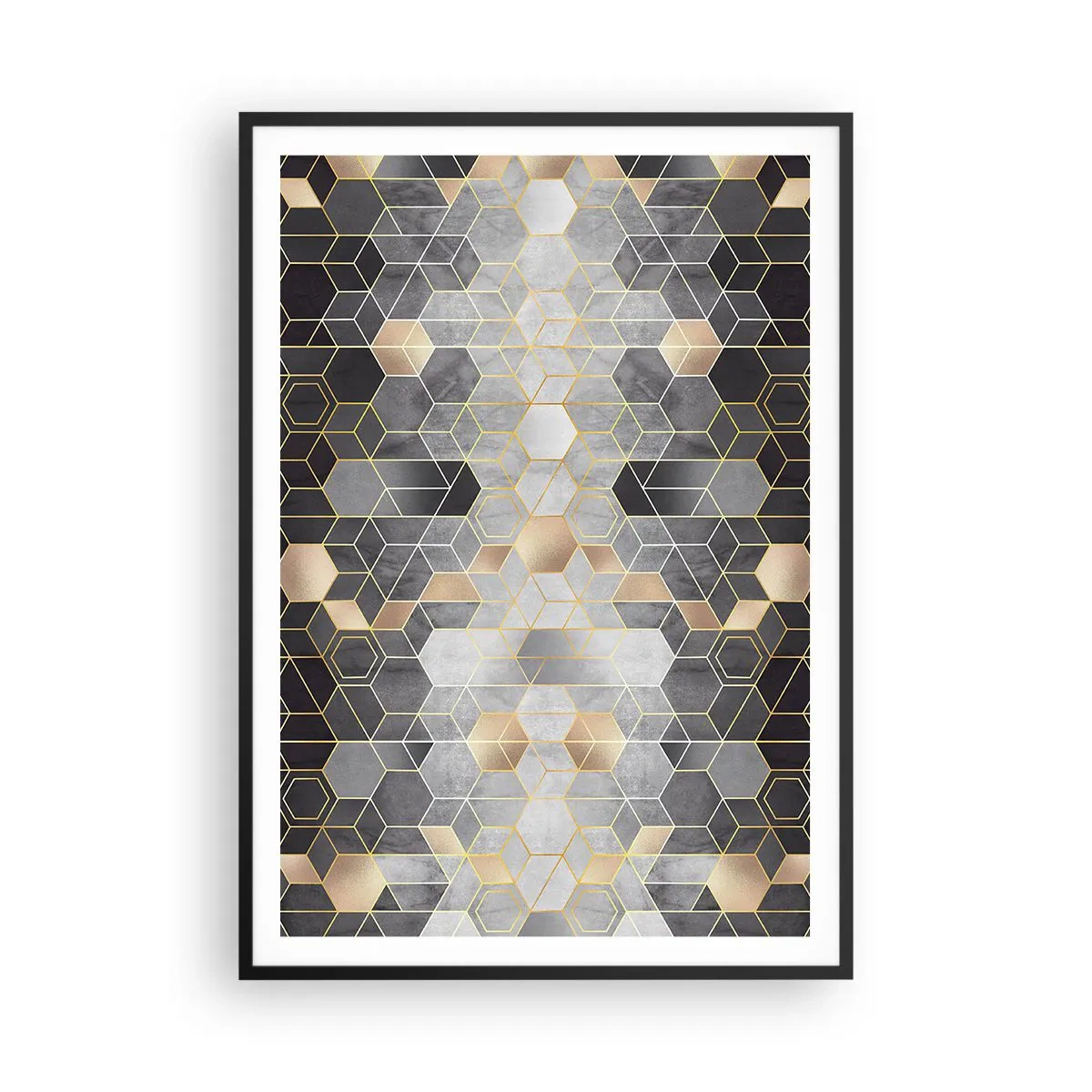 Poster in cornice nera - Composizione di diamante - 70x100 cm