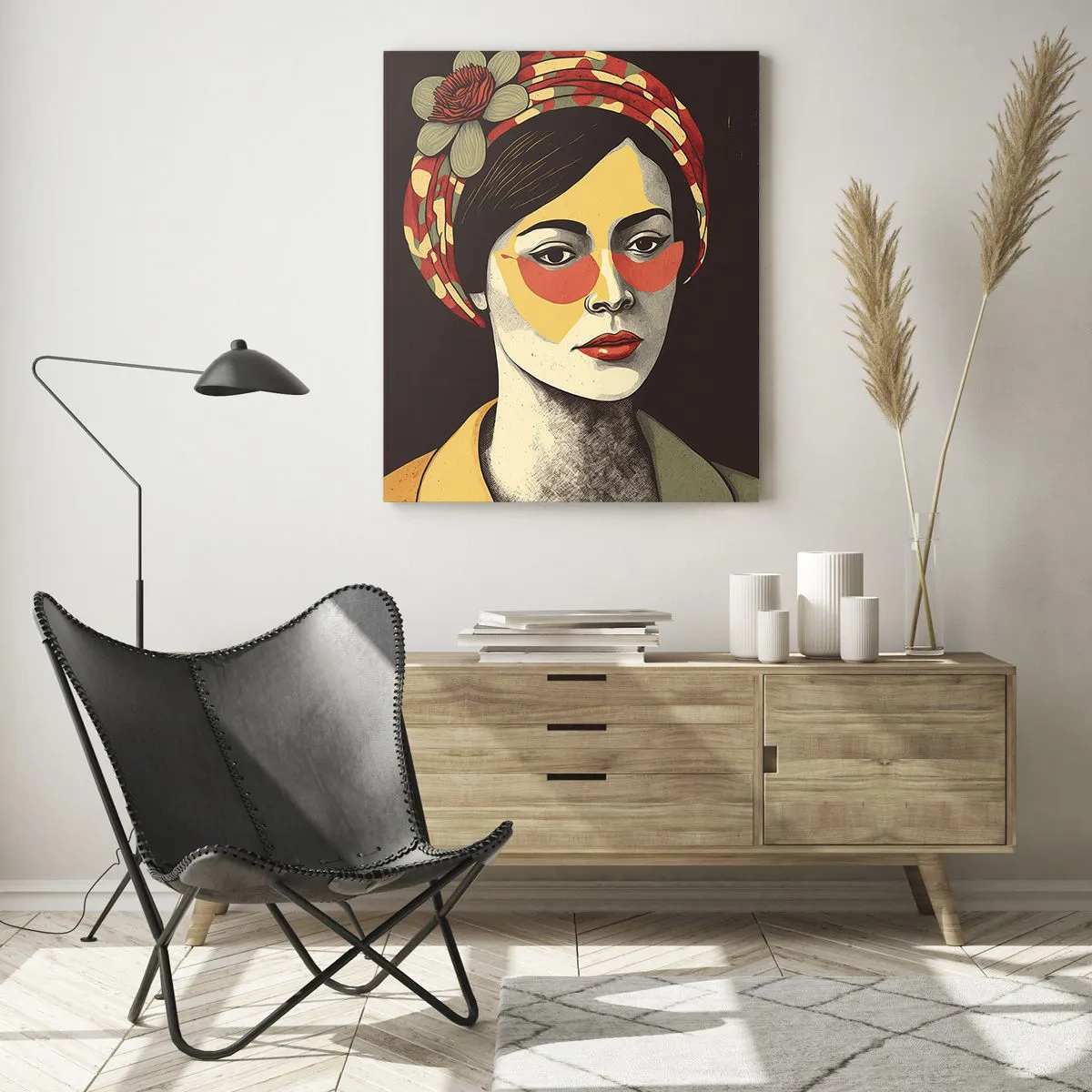 Quadro su vetro - Dama di corallo - 70x100 cm