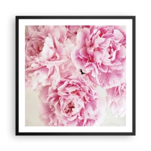 Poster in cornice nera - Nel fasto rosa - 60x60 cm