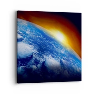 Quadro su tela - Stampe su Tela - L'alba sul pianeta azzurro - 40x40 cm