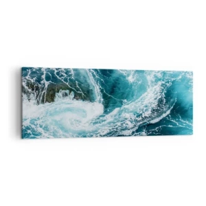 Quadro su tela - Stampe su Tela - Vortice oceanico dinamico - 140x50cm - La porta verso il centro della Terra - Decorazione murale moderna per soggiorno e camera da letto ARTTOR