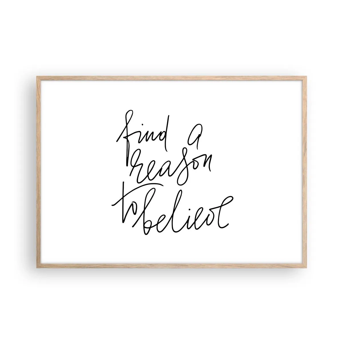 Poster in cornice rovere chiaro - è possibile - 100x70 cm