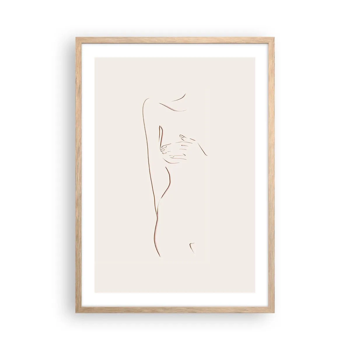 Poster in cornice rovere chiaro - La forma del desiderio - 50x70 cm