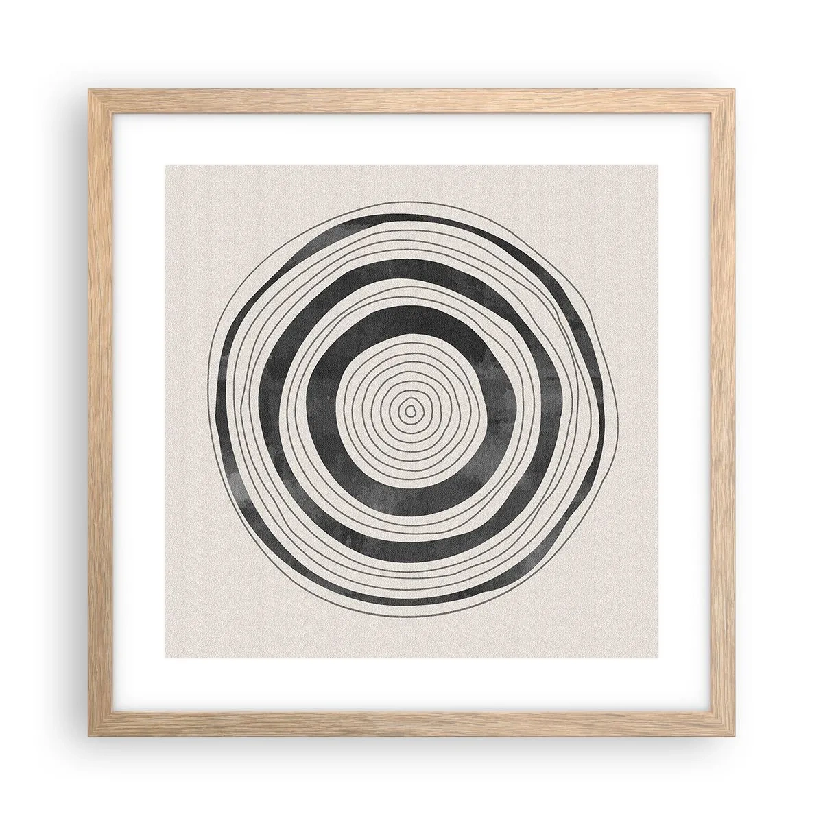 Poster in cornice rovere chiaro - Conta ciò che sta in mezzo - 40x40 cm