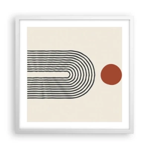 Poster in cornice bianca - Magnetismo di forme e colori - 50x50 cm