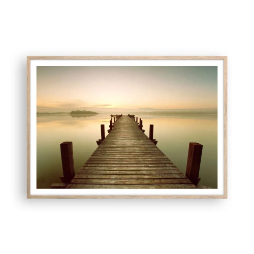 Poster in cornice rovere chiaro - Aurora, alba, luce - 100x70 cm