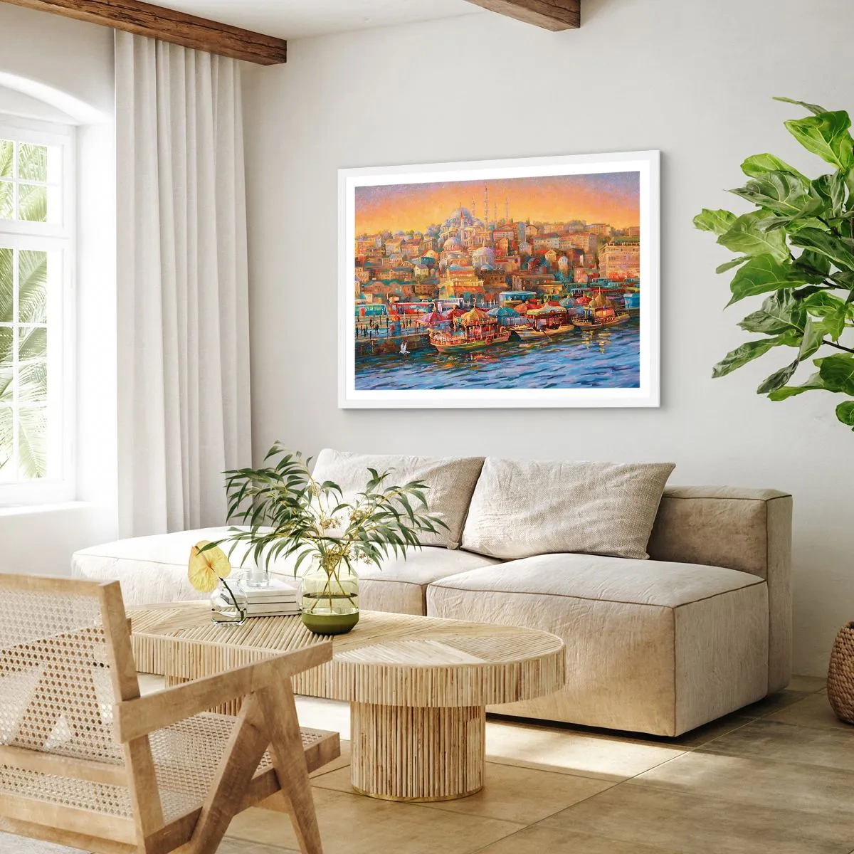 Poster in cornice bianca - Racconto da Istanbul - 40x30 cm