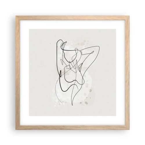 Poster in cornice rovere chiaro - L'arte della seduzione - 40x40 cm
