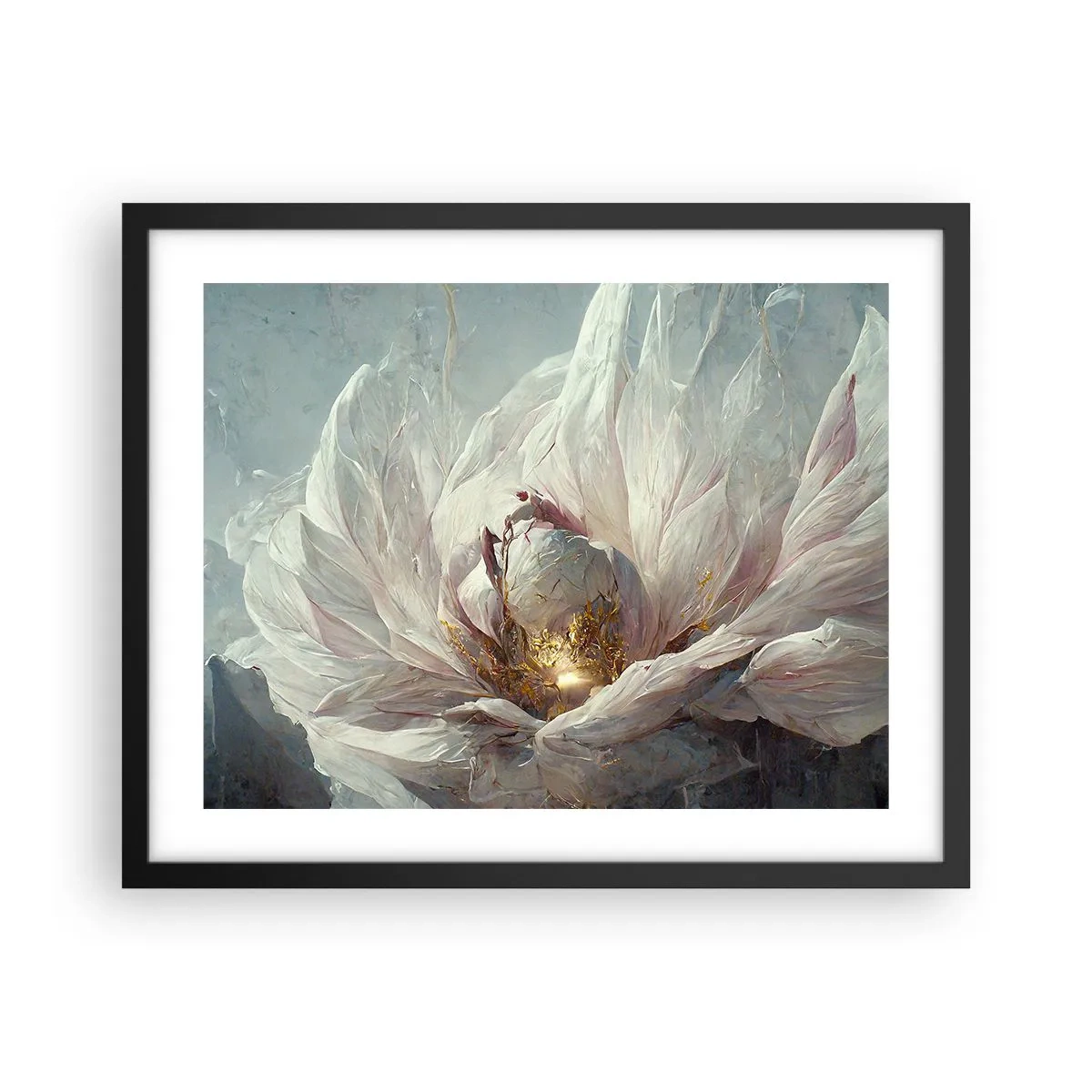 Poster in cornice nera - Fiorisce ogni cento anni - 50x40 cm