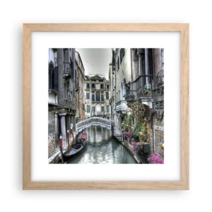 Poster in cornice rovere chiaro - Da secoli in silenziosa riflessione - 30x30 cm