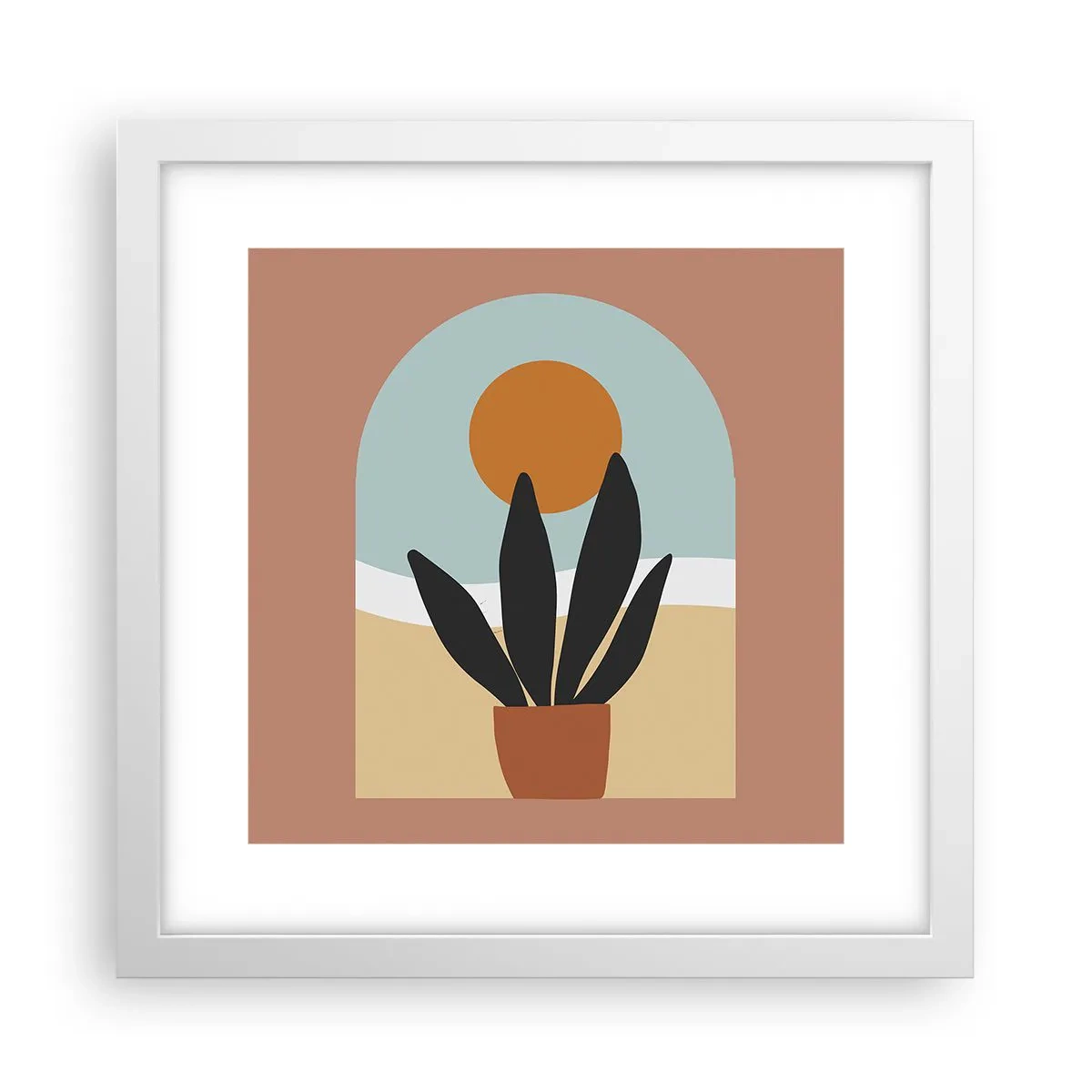 Poster in cornice bianca - Piccole gioie - 30x30 cm